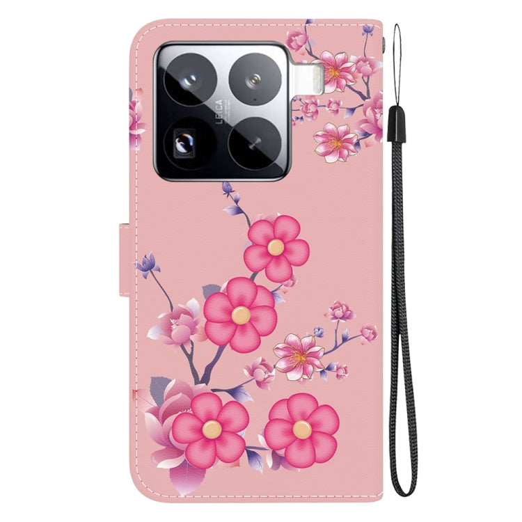 For Xiaomi 15 Pro Crystal Texture Colored Drawing Leather Phone Case