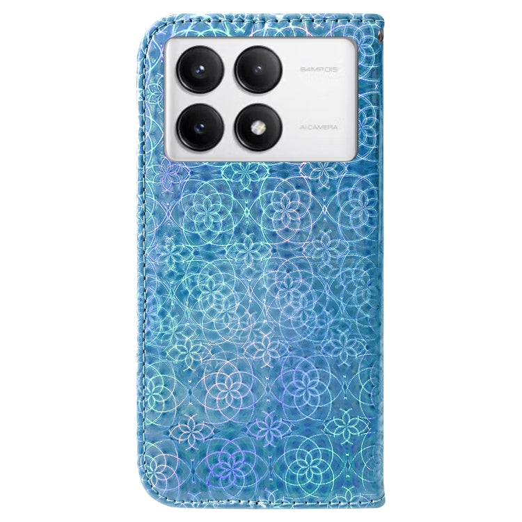 For Xiaomi Poco F6 Pro Colorful Magnetic Buckle Leather Phone Case