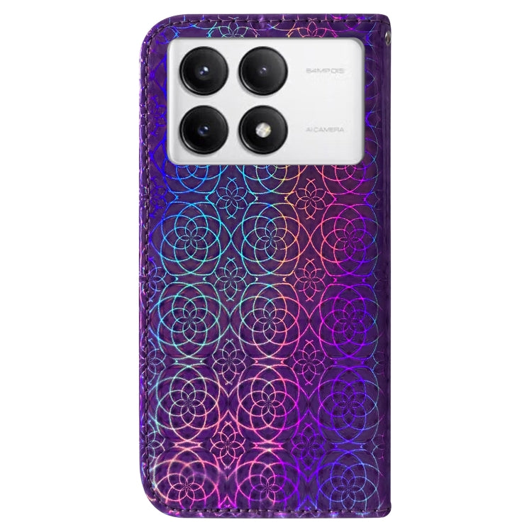 For Xiaomi Poco F6 Pro Colorful Magnetic Buckle Leather Phone Case
