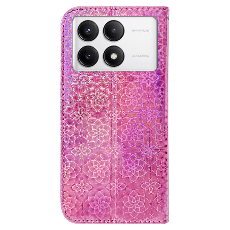 For Xiaomi Poco F6 Pro Colorful Magnetic Buckle Leather Phone Case