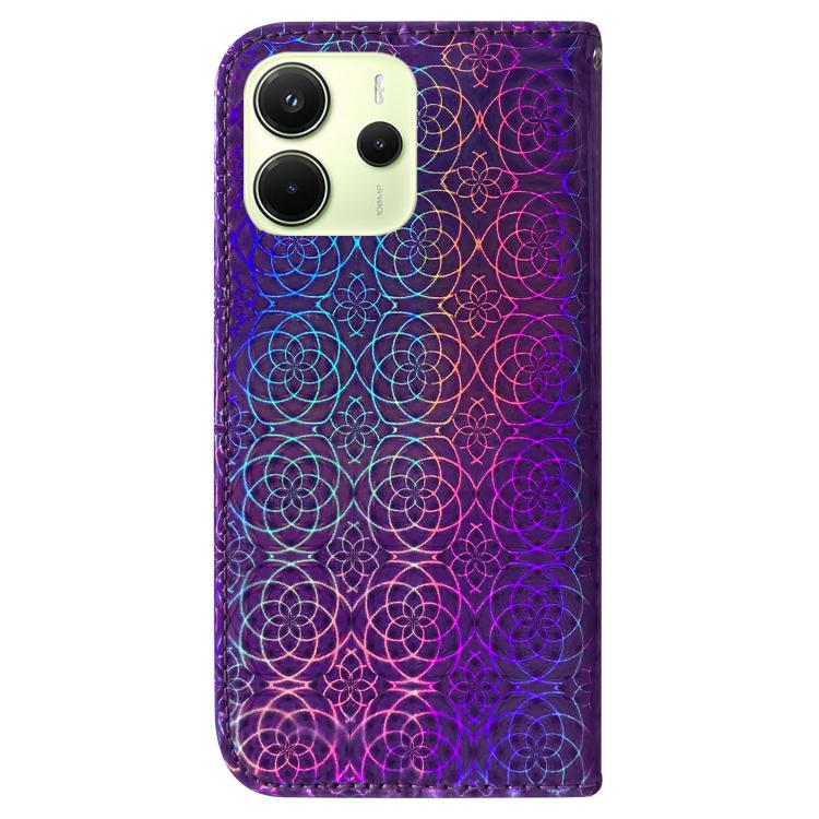 For Redmi Note 14 4G 164.84mm Colorful Magnetic Buckle Leather Phone Case