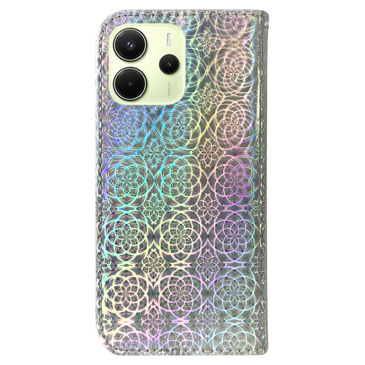 For Redmi Note 14 4G 164.84mm Colorful Magnetic Buckle Leather Phone Case