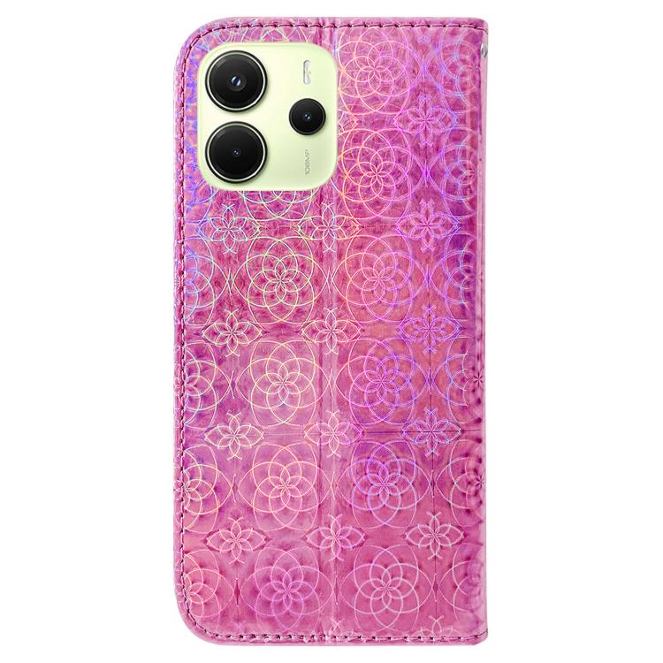 For Redmi Note 14 4G 164.84mm Colorful Magnetic Buckle Leather Phone Case
