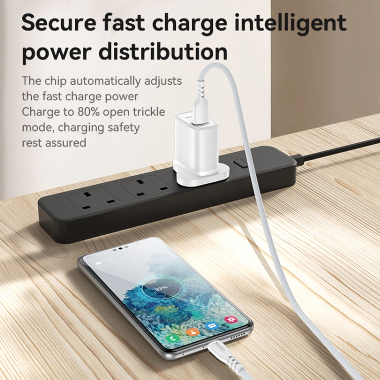 Yesido YC85 PD 18W USB Fast Charger, Specification:UK Plug - White