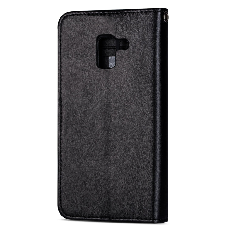 For Samsung Galaxy J6 (2018) Ultra-thin 9 Card Horizontal Flip Leather Case, with Card Slots & Holder & Lanyard
