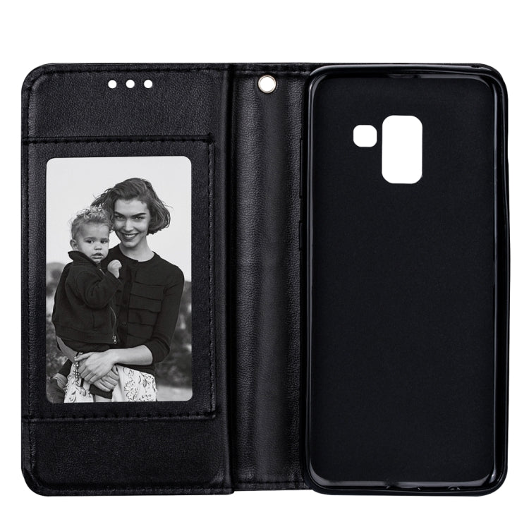 For Samsung Galaxy J6 (2018) Ultra-thin 9 Card Horizontal Flip Leather Case, with Card Slots & Holder & Lanyard