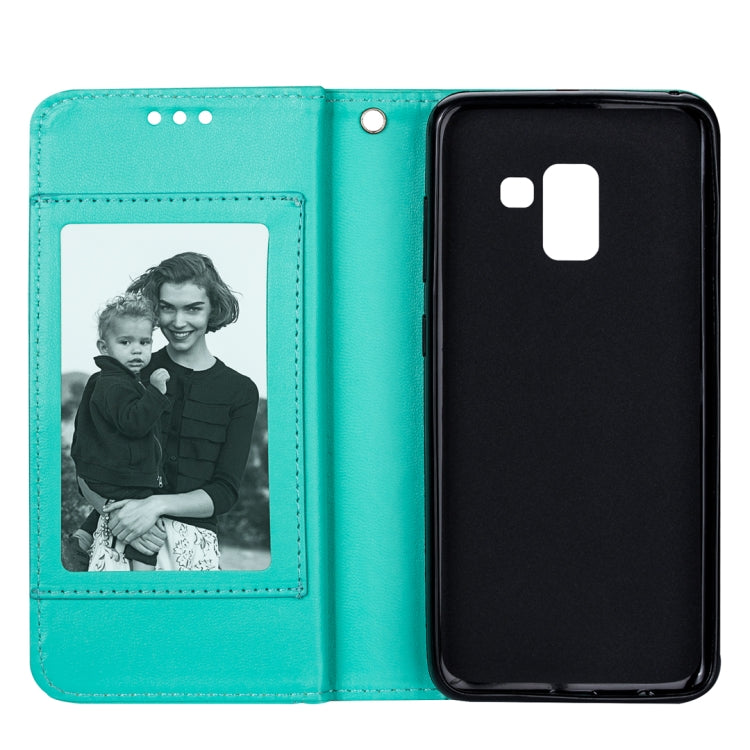 For Samsung Galaxy J6 (2018) Ultra-thin 9 Card Horizontal Flip Leather Case, with Card Slots & Holder & Lanyard