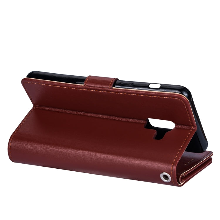 For Samsung Galaxy J6 (2018) Ultra-thin 9 Card Horizontal Flip Leather Case, with Card Slots & Holder & Lanyard