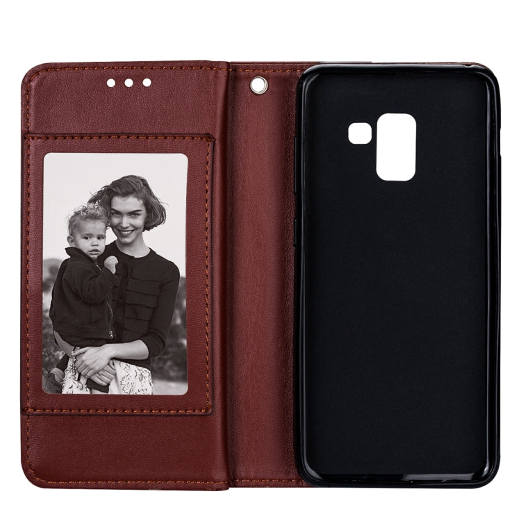 For Samsung Galaxy J6 (2018) Ultra-thin 9 Card Horizontal Flip Leather Case, with Card Slots & Holder & Lanyard