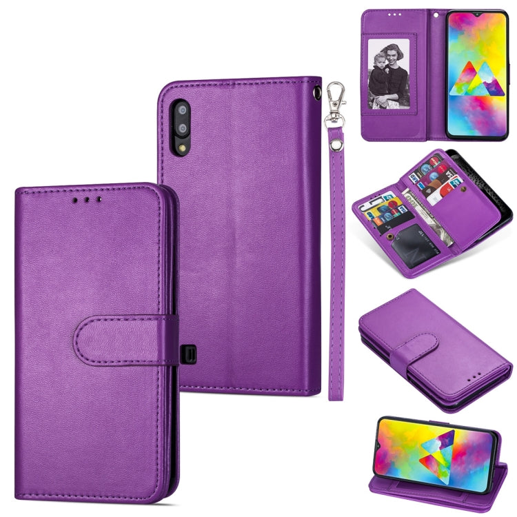 For Samsung Galaxy A10 Ultra-thin 9 Card Horizontal Flip Leather Case, with Card Slots & Holder & Lanyard