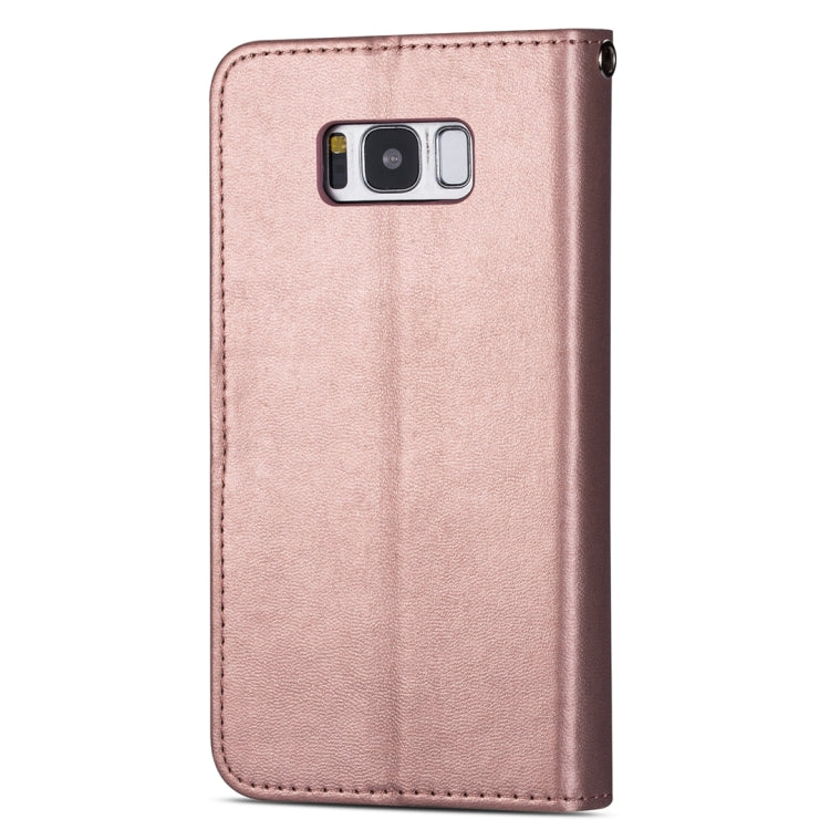 For Samsung Galaxy S8+ Ultra-thin 9 Card Horizontal Flip Leather Case, with Card Slots & Holder & Lanyard