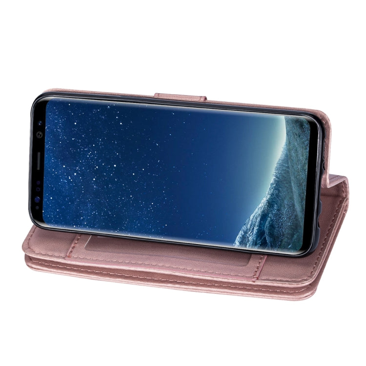 For Samsung Galaxy S8+ Ultra-thin 9 Card Horizontal Flip Leather Case, with Card Slots & Holder & Lanyard