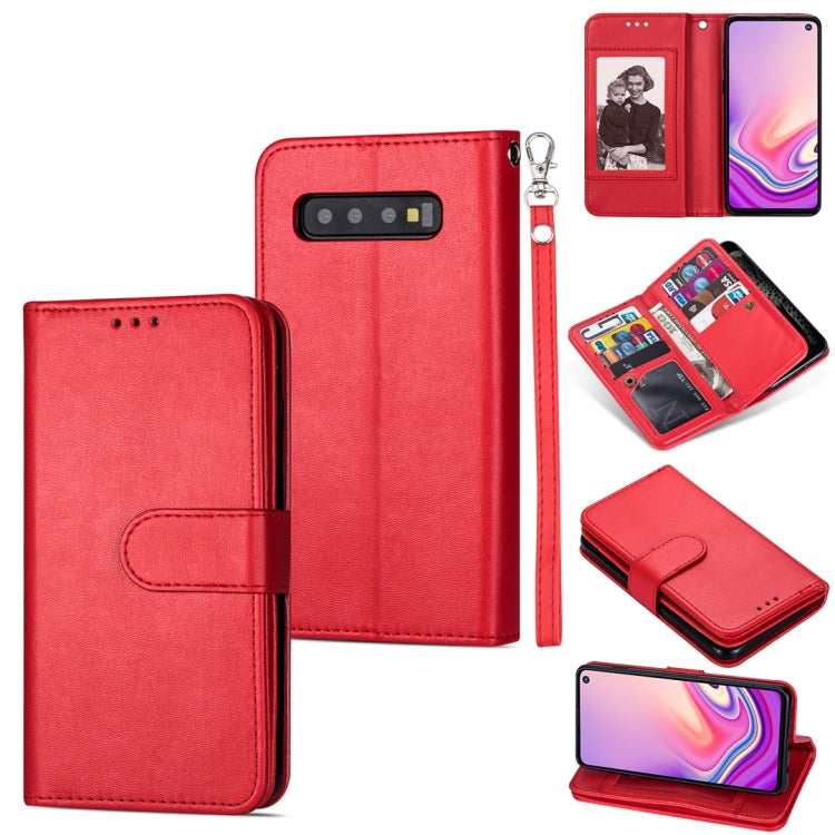 For Samsung Galaxy S10e Ultra-thin 9 Card Horizontal Flip Leather Case, with Card Slots & Holder & Lanyard