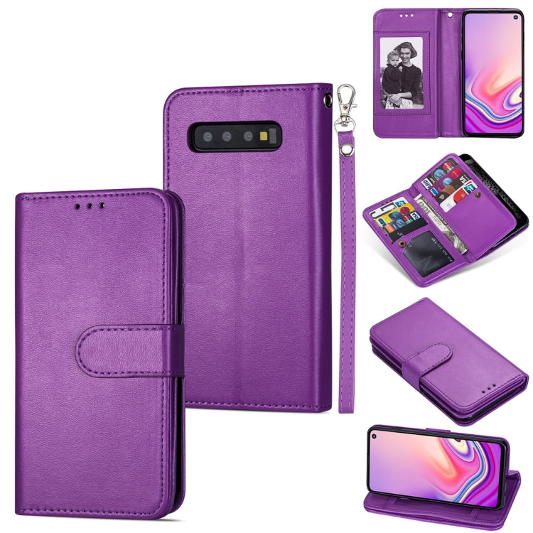 For Samsung Galaxy S10e Ultra-thin 9 Card Horizontal Flip Leather Case, with Card Slots & Holder & Lanyard