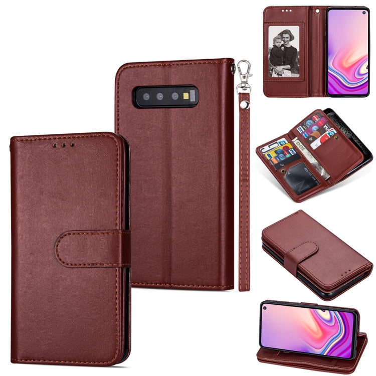 For Samsung Galaxy S10e Ultra-thin 9 Card Horizontal Flip Leather Case, with Card Slots & Holder & Lanyard