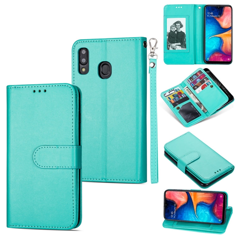 For Samsung Galaxy A10e Ultra-thin 9 Card Horizontal Flip Leather Case, with Card Slots & Holder & Lanyard