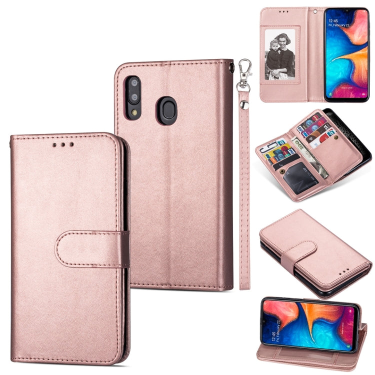 For Samsung Galaxy A40 Ultra-thin 9 Card Horizontal Flip Leather Case, with Card Slots & Holder & Lanyard