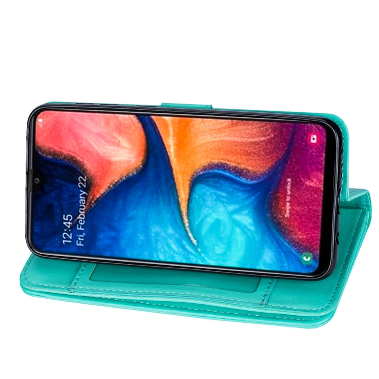 For Samsung Galaxy A40 Ultra-thin 9 Card Horizontal Flip Leather Case, with Card Slots & Holder & Lanyard