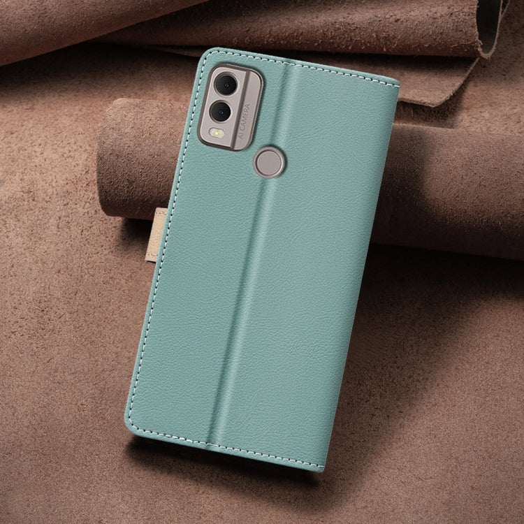 For Nokia C22 Color Matching RFID Anti-theft Leather Phone Case