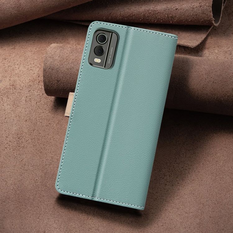 For Nokia C32 Color Matching RFID Anti-theft Leather Phone Case