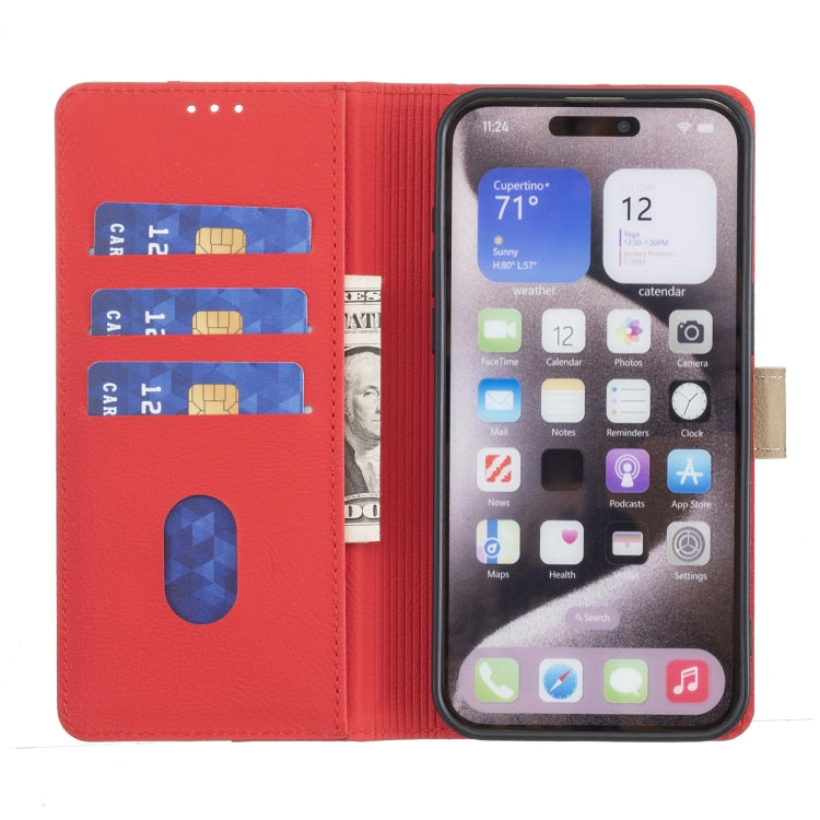 For Nokia C32 Color Matching RFID Anti-theft Leather Phone Case