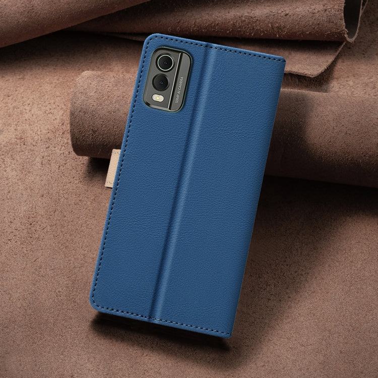 For Nokia C32 Color Matching RFID Anti-theft Leather Phone Case