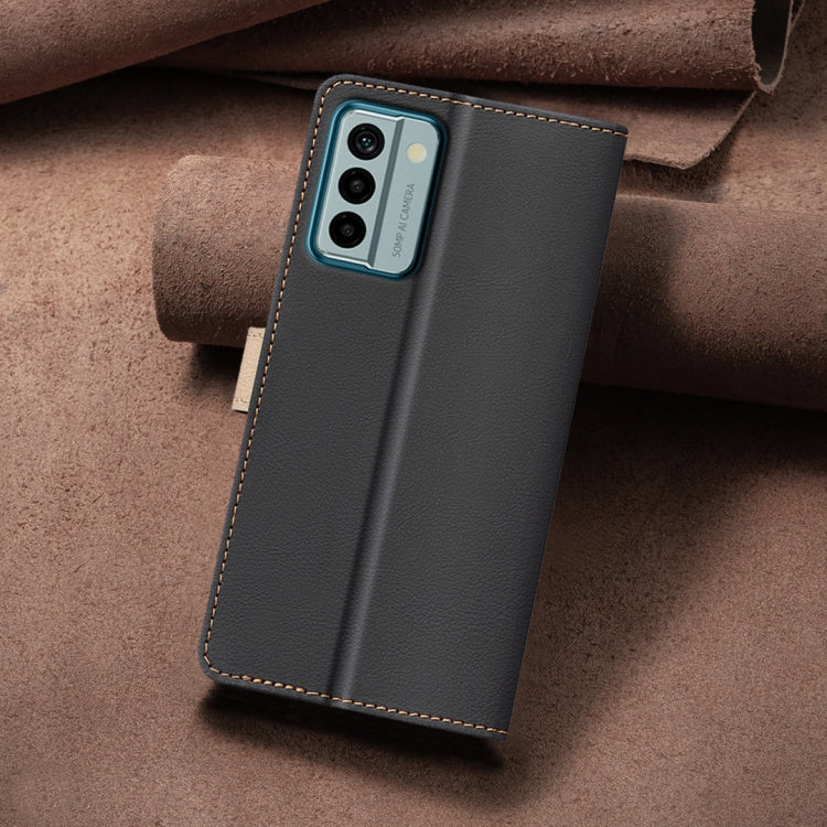 For Nokia G22 Color Matching RFID Anti-theft Leather Phone Case