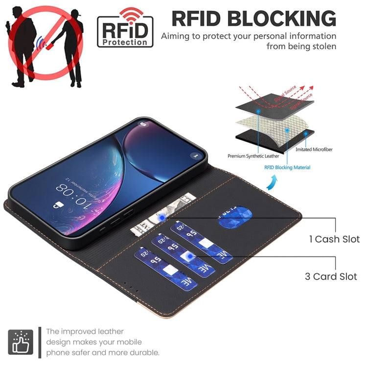 For Nokia G22 Color Matching RFID Anti-theft Leather Phone Case
