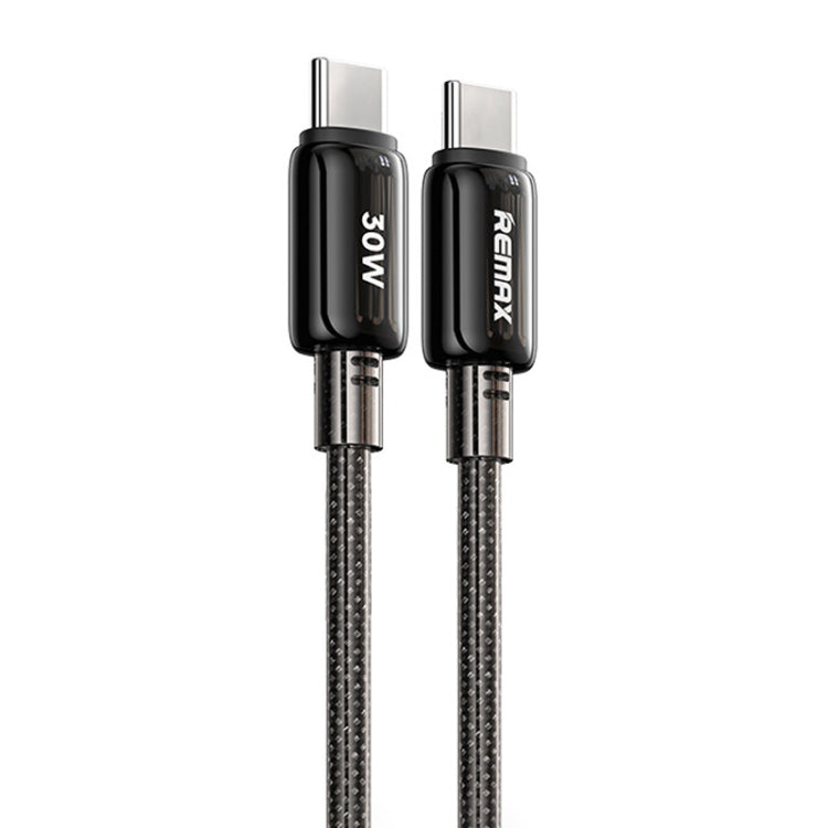 REMAX RC-C036 1.2m 30W Type-C to Type-C Transparent Braided Fast Charging Cable