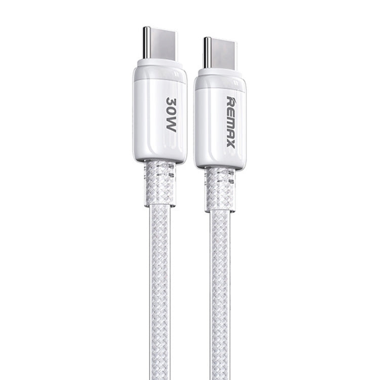 REMAX RC-C036 1.2m 30W Type-C to Type-C Transparent Braided Fast Charging Cable