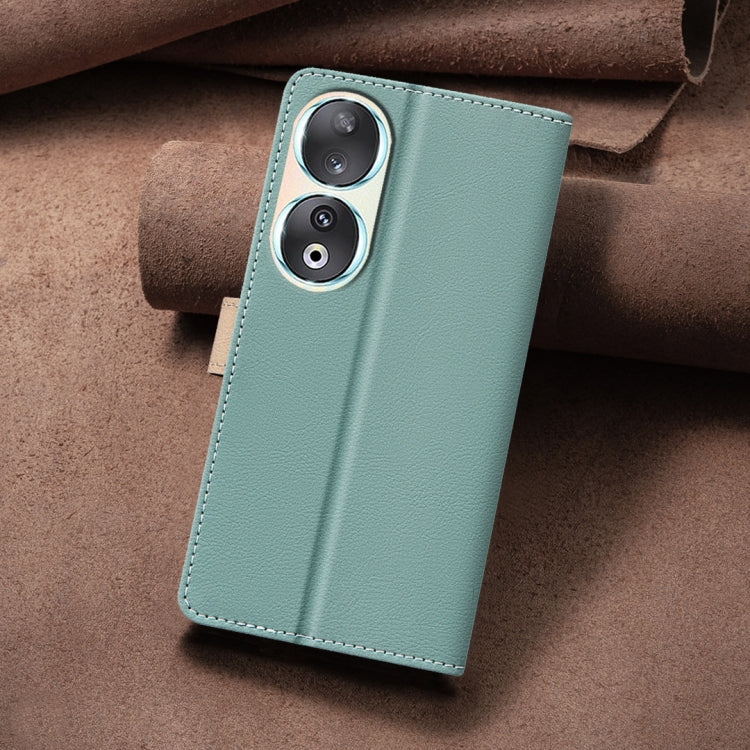 For Honor 90 5G Color Matching RFID Anti-theft Leather Phone Case