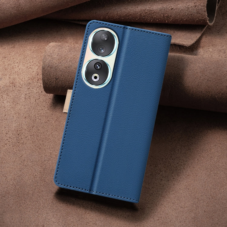 For Honor 90 5G Color Matching RFID Anti-theft Leather Phone Case