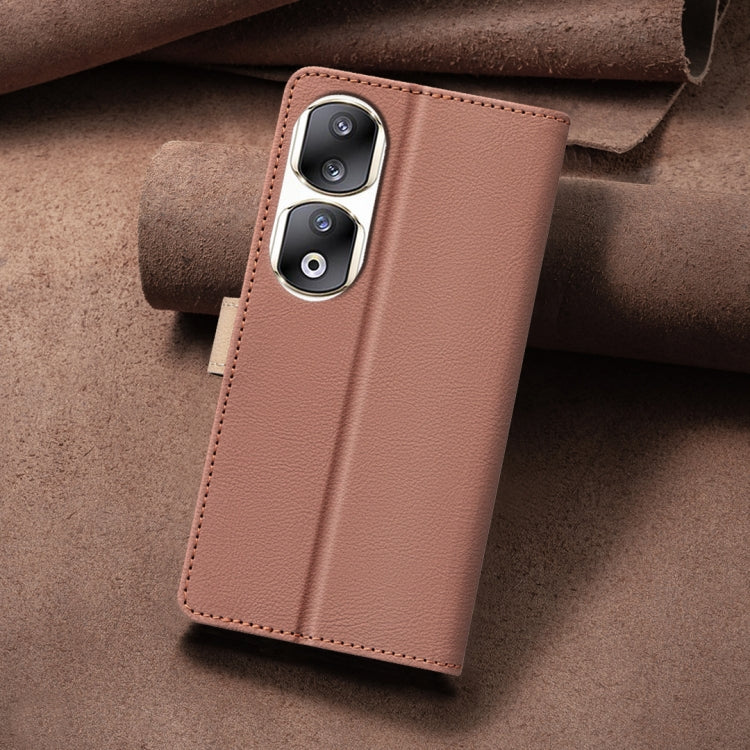For Honor 90 Pro Color Matching RFID Anti-theft Leather Phone Case