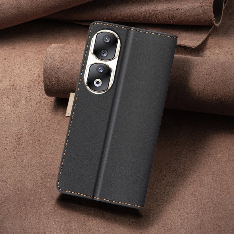 For Honor 90 Pro Color Matching RFID Anti-theft Leather Phone Case