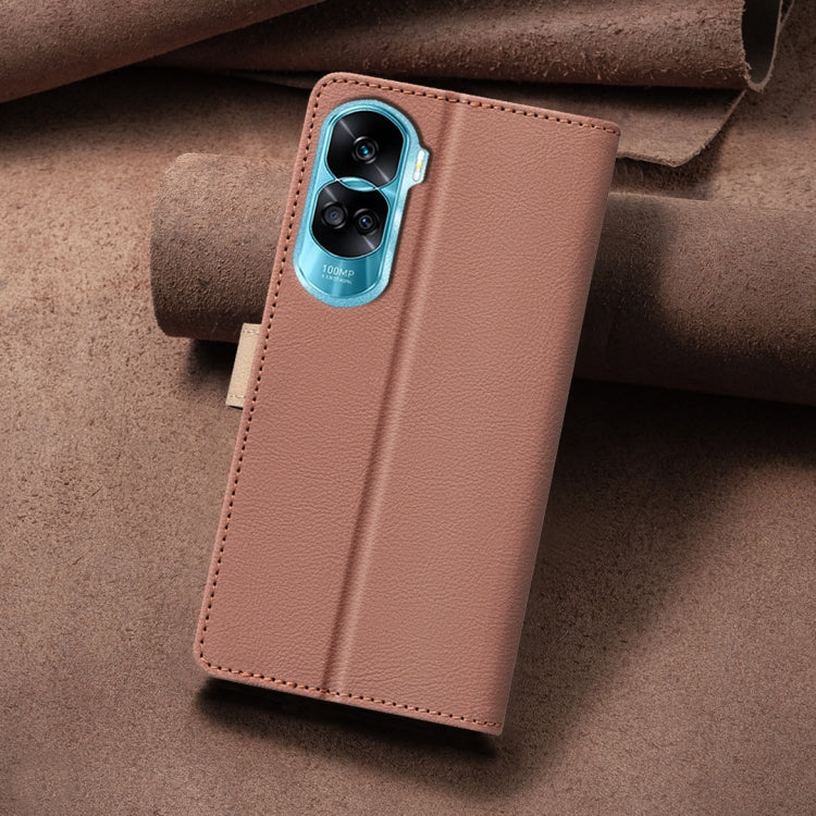 For Honor 90 Lite / X50i Color Matching RFID Anti-theft Leather Phone Case