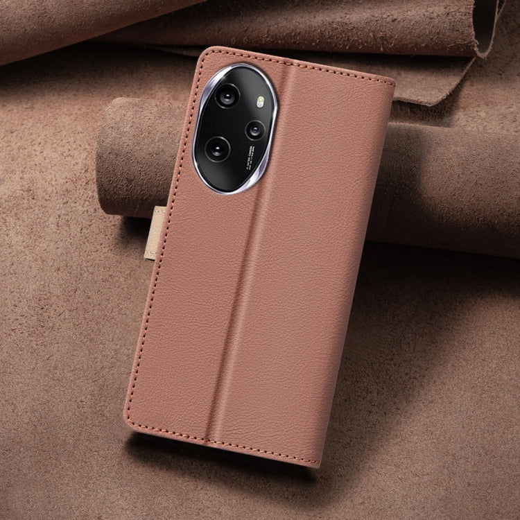 For Honor 100 Pro Color Matching RFID Anti-theft Leather Phone Case