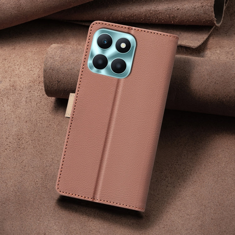 For Honor X6a Color Matching RFID Anti-theft Leather Phone Case
