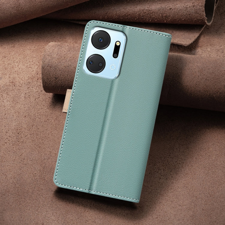 For Honor X7a Color Matching RFID Anti-theft Leather Phone Case