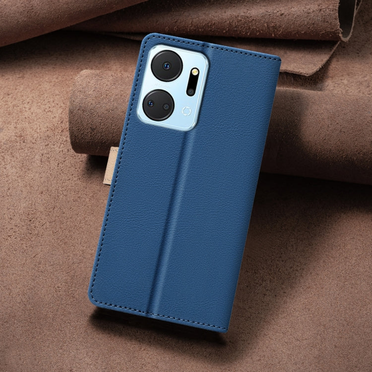 For Honor X7a Color Matching RFID Anti-theft Leather Phone Case