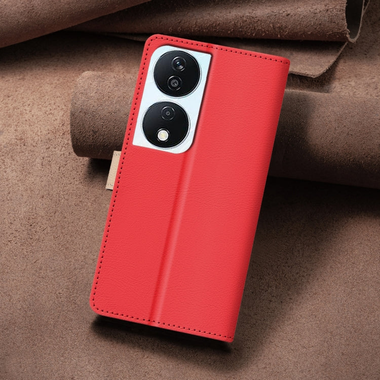 For Honor X7b Color Matching RFID Anti-theft Leather Phone Case