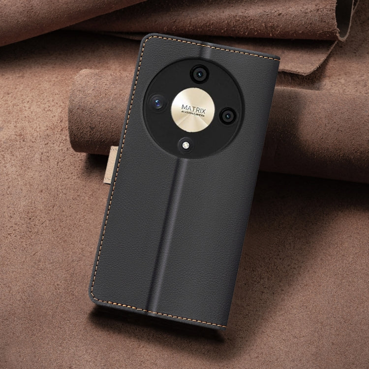 For Honor X9b / Magic6 Lite Color Matching RFID Anti-theft Leather Phone Case