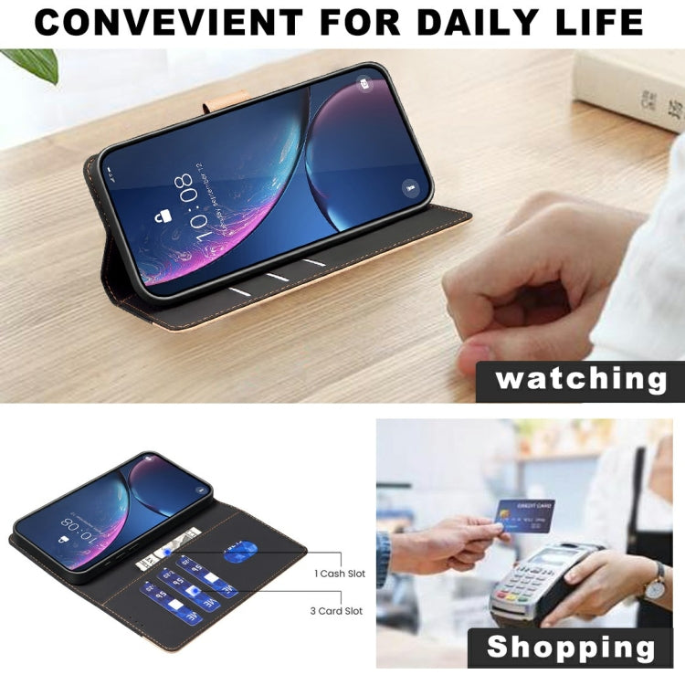 For Honor X5b Color Matching RFID Anti-theft Leather Phone Case