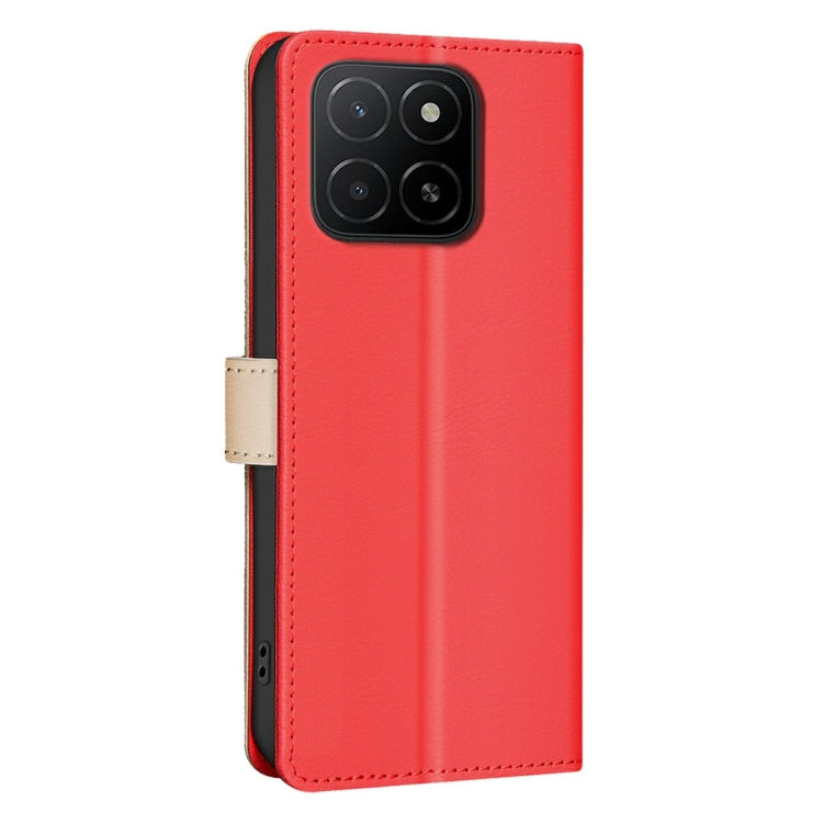 For Honor X5b Color Matching RFID Anti-theft Leather Phone Case