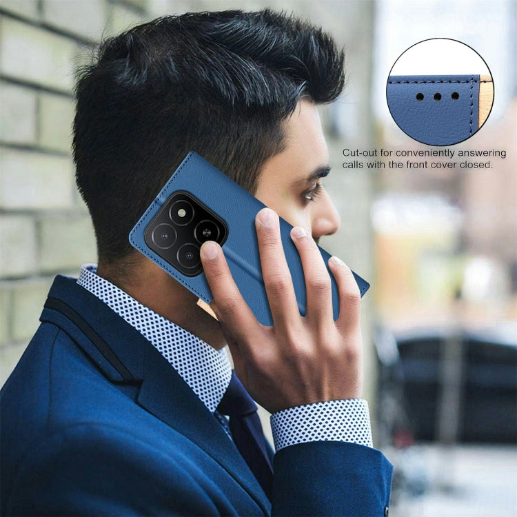 For Honor X5b Color Matching RFID Anti-theft Leather Phone Case