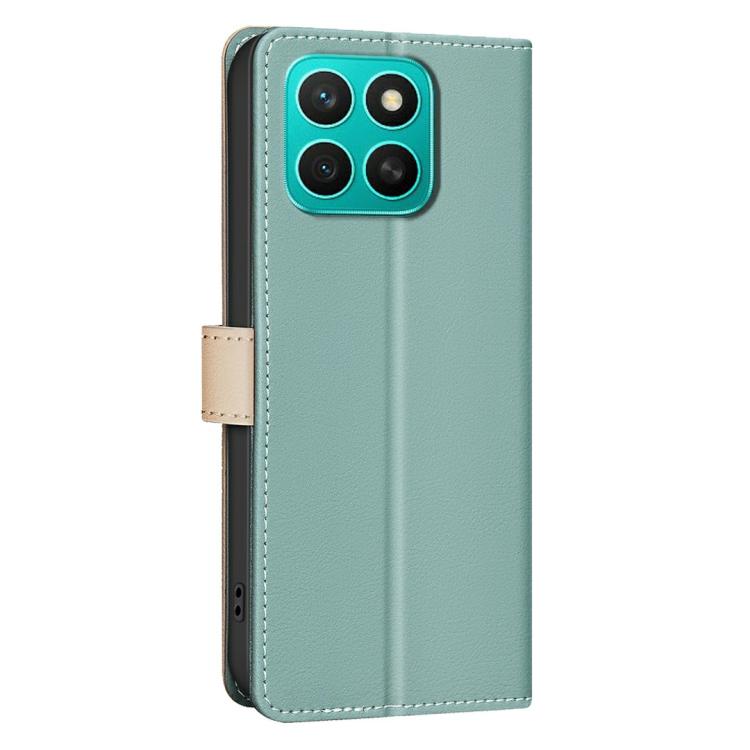 For Honor X8c 4G Color Matching RFID Anti-theft Leather Phone Case