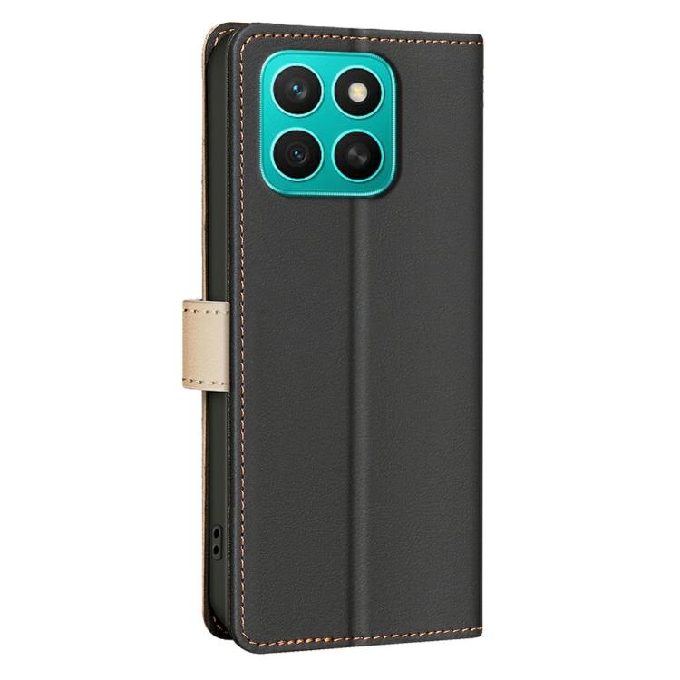 For Honor X8c 4G Color Matching RFID Anti-theft Leather Phone Case