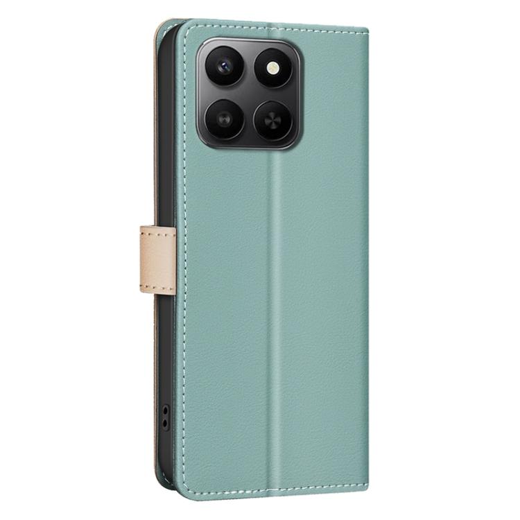 For Honor X7d 5G Color Matching RFID Anti-theft Leather Phone Case