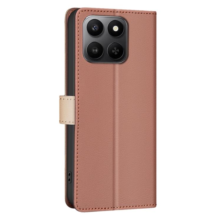 For Honor X7d 5G Color Matching RFID Anti-theft Leather Phone Case