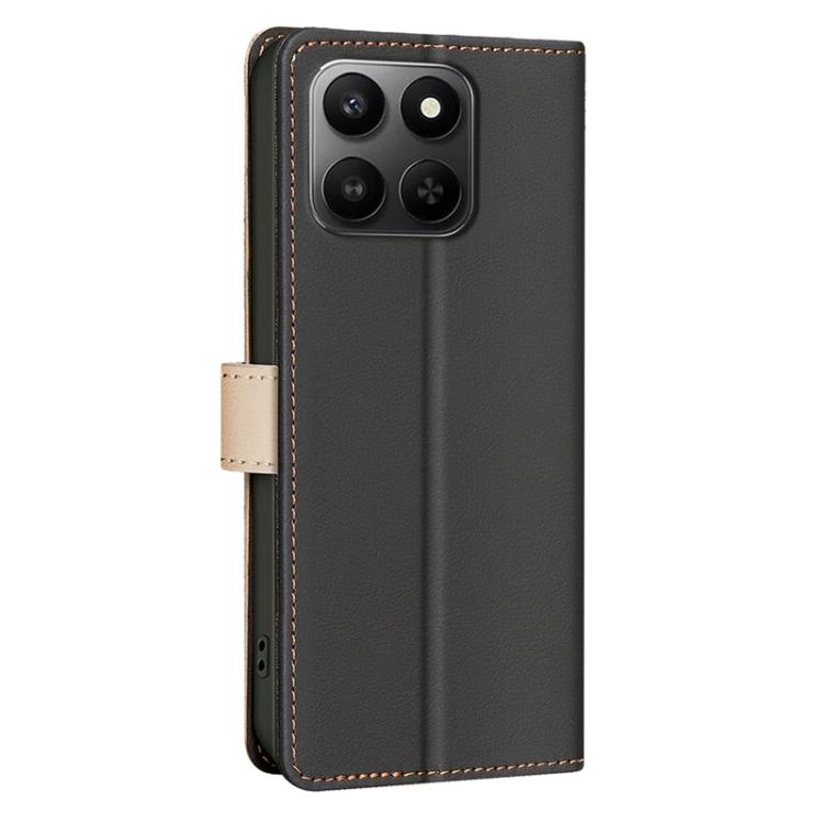For Honor X7d 5G Color Matching RFID Anti-theft Leather Phone Case