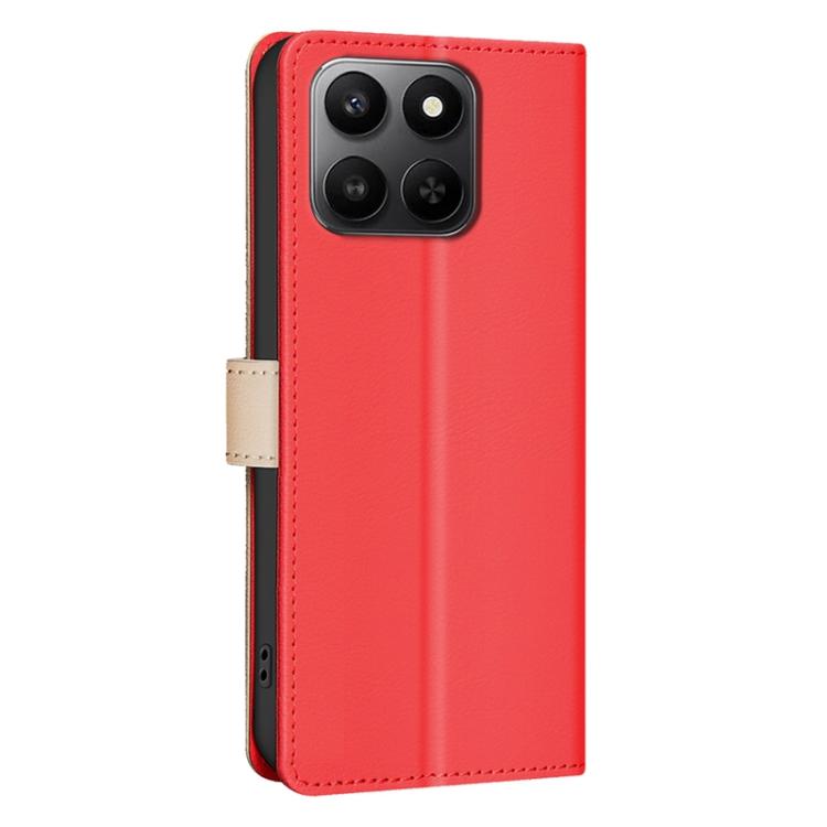 For Honor X7d 5G Color Matching RFID Anti-theft Leather Phone Case